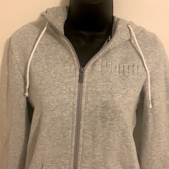 Light grey Zip up PUMA sweater - Picture 1 of 6